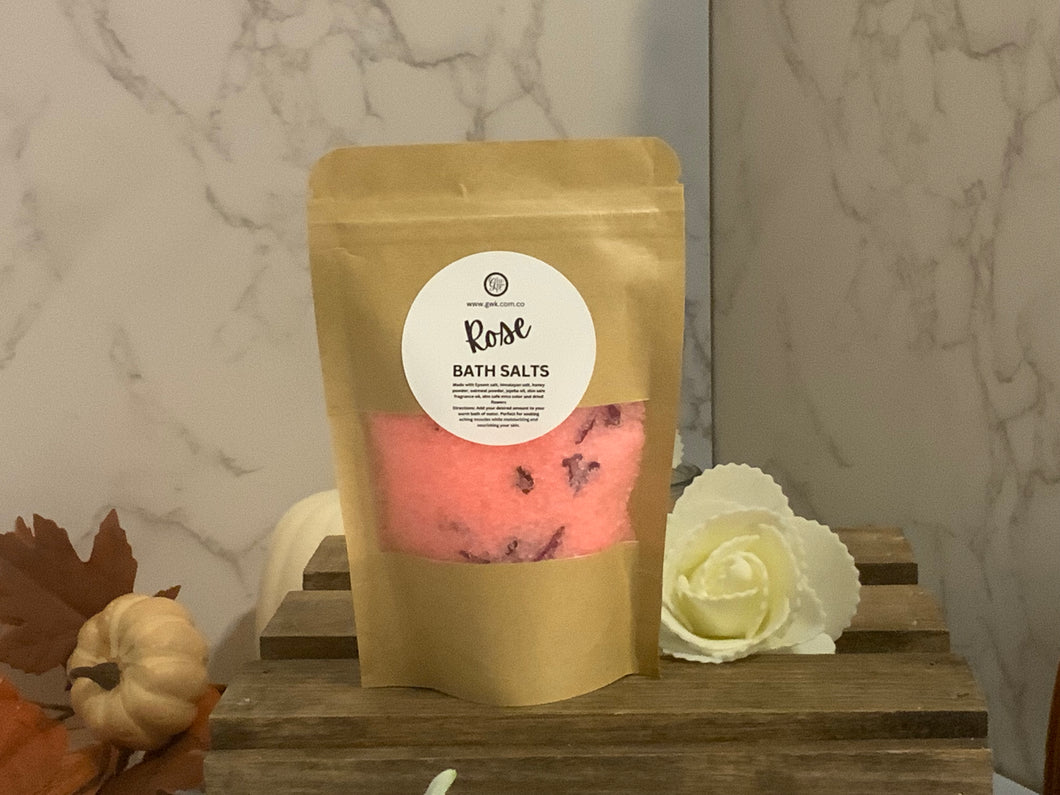 Rose bath salts 4oz.