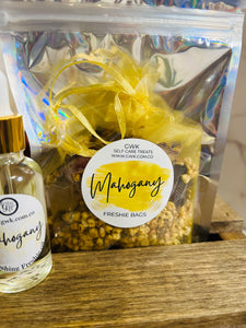 Mahogany aroma freshie bag and refresher oil